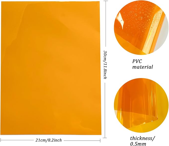 Transparent PVC Faux Leather Sheets, Glossy Waterproof Clear Vinyl Fabric