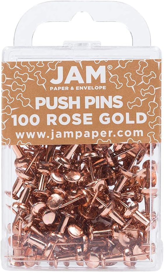 JAM PAPER Colorful Push Pins