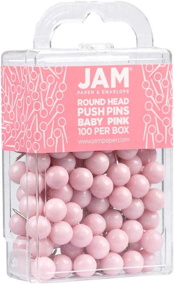 JAM PAPER Colorful Push Pins