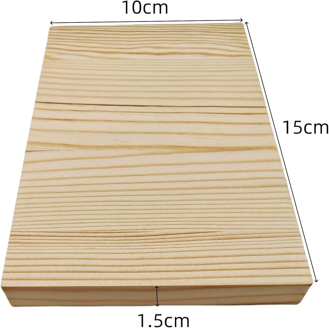 8PCS Rectangle Wood Boards Unfinished Wood Blocks