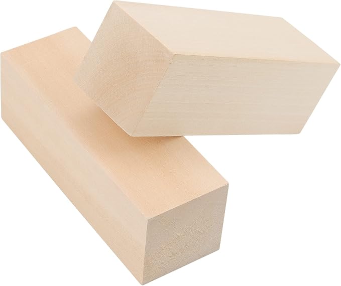 JOIKIT 15 Pack 6 x 2 x 2 Inches Basswood Carving Blocks, Kiln Dried Whittling