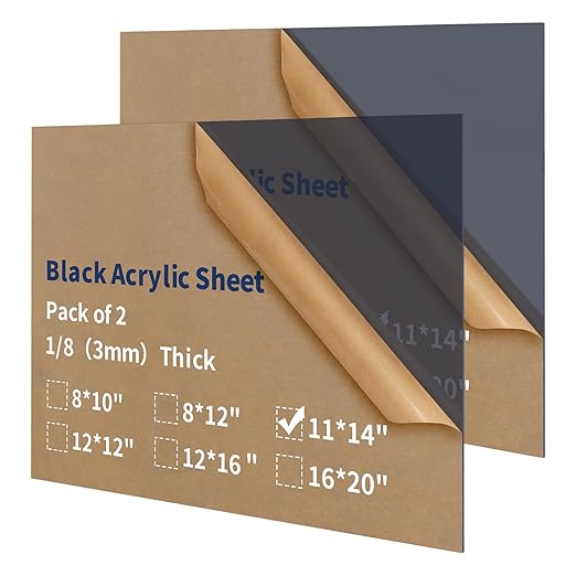 1/8 Thick 11 x 14 inch Acrylic Sheets