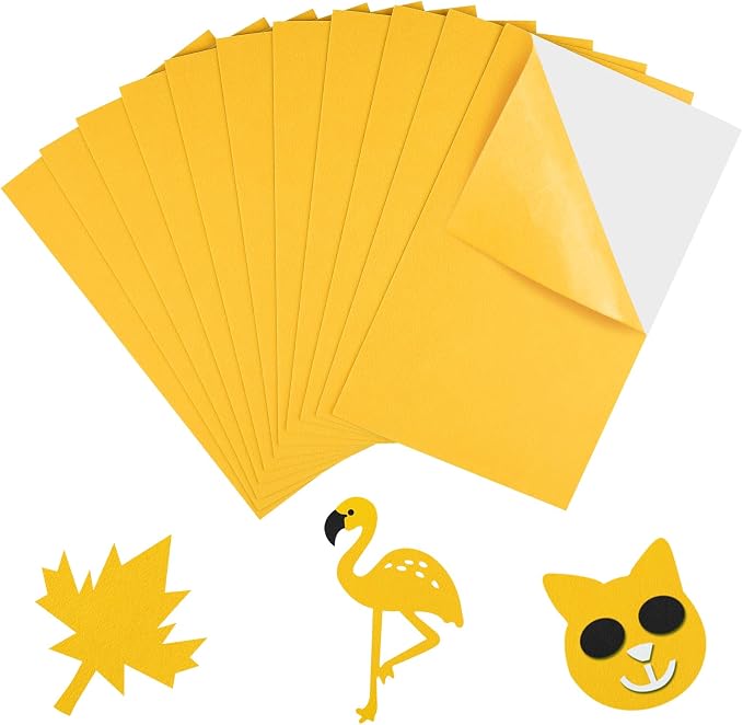 NACHLYNN Self Adhesive Felt Fabric Sheets 7"x11.5" /18x29cm Sticky Back Felt