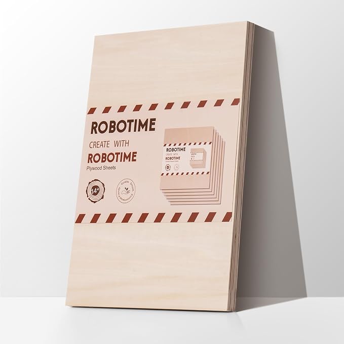 ROBOTIME 6-Pack Laser Wood Sheets 1/8"