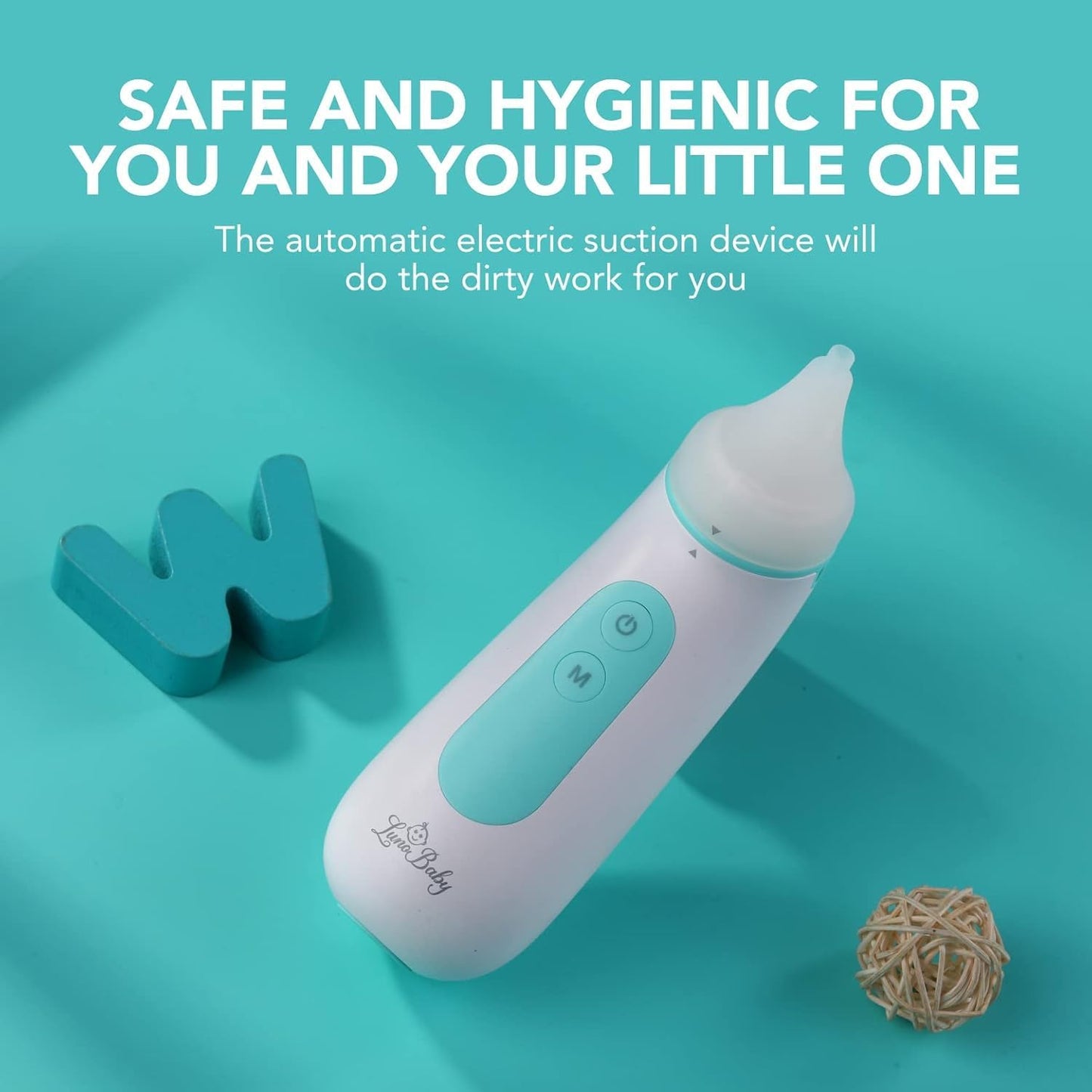 Electric Baby Nasal Aspirator - Nose Sucker Machine for Newborn Infants Toddlers Kids Adults - Automatic Booger Snot Vacuum Cleaner with Adjustable Suction Levels for Mucus Removal