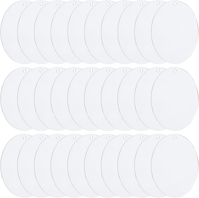PATIKIL 2.5" Dia. Acrylic Circles, 30 Pack Round Clear Plastic Sheet Ornament