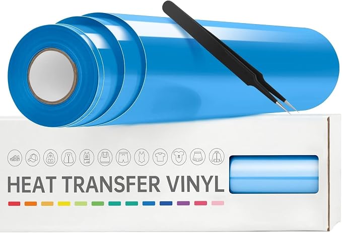 VinylRus Heat Transfer Vinyl-12” x 25FT Iron on Vinyl Roll