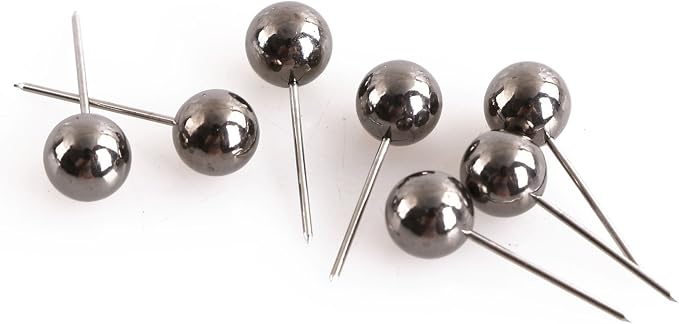 Tupalizy 100PCS 1/4 Inch Small Round Head Map Tacks Pins