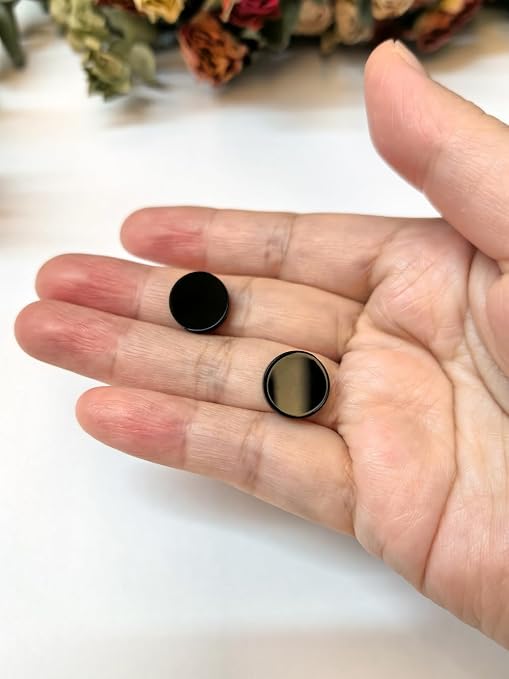 Set of 20 0.5 inch Black Acrylic Discs Acrylic Circle Blanks, 1/8" Thick Round