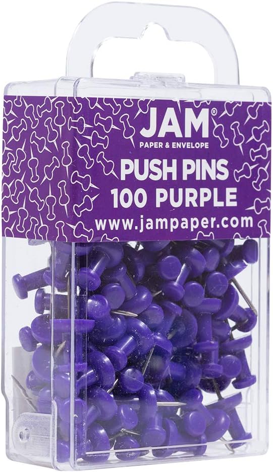 JAM PAPER Colorful Push Pins