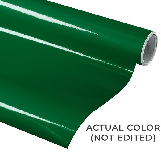 VViViD DECO65 Dark Green Gloss Permanent Adhesive Craft Vinyl