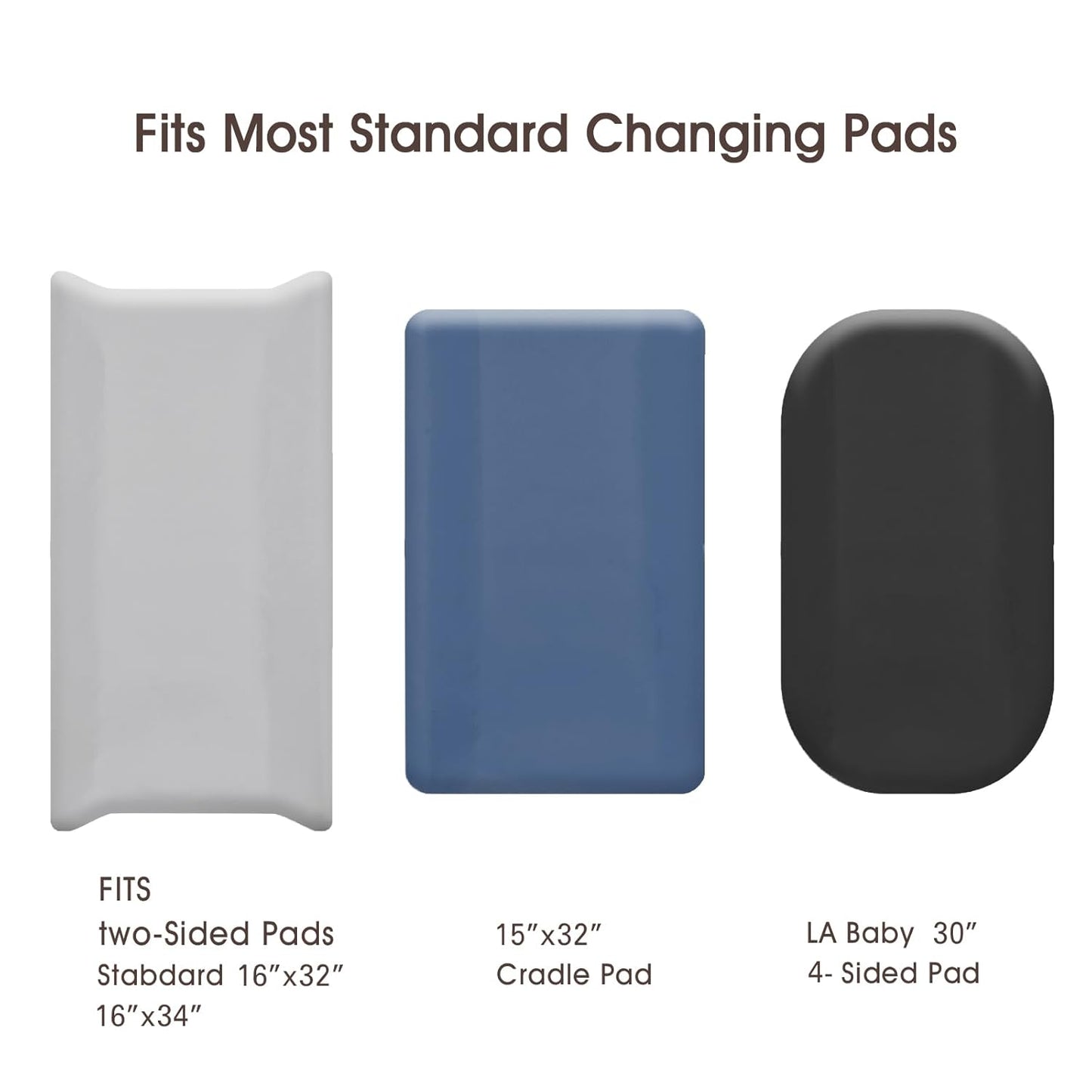 david's Kids 3 Pack Changing Pad Cover Set, Ultra Soft Breathable Cozy Microfiber Diaper Change Table Sheets for Baby Girls, Fit Most Changing Pads, Black & Grey & Navy Blue