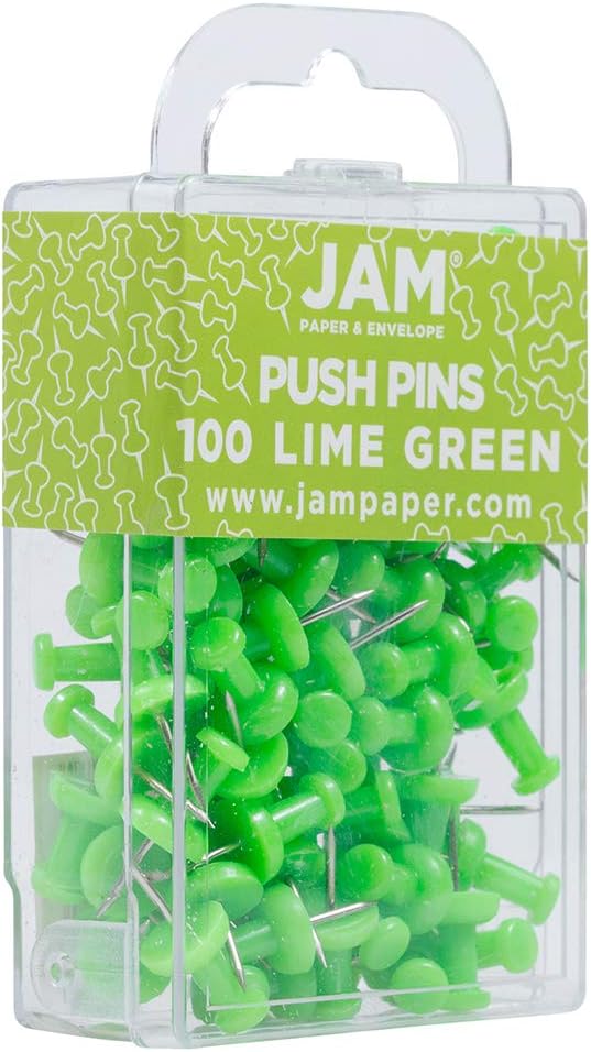 JAM PAPER Colorful Push Pins