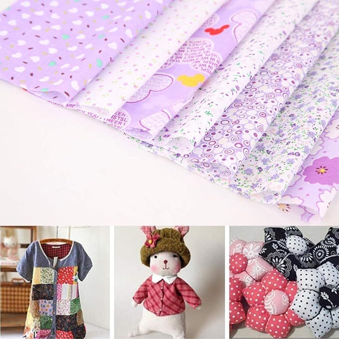 Colored Craft Felt Fabric Patchwork Cotton Sheets 50 Pieces 20 x 20cm