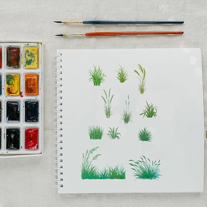GLOBLELAND Grass Silhouette Clear Stamps