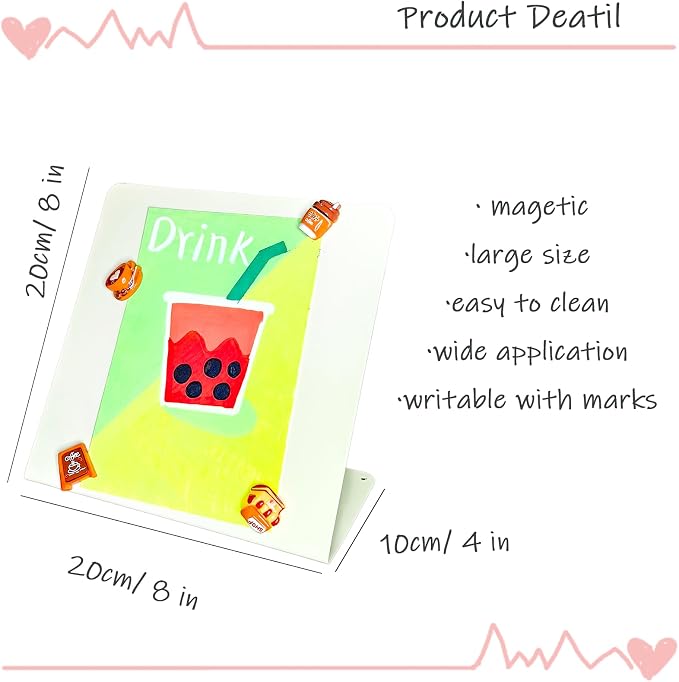 2 Pack Metal White Magnet Display Board