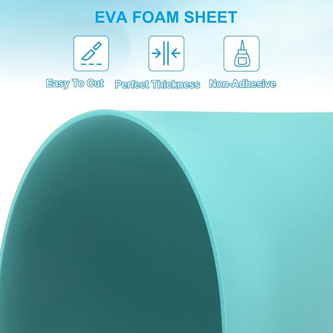 PATIKIL 30 Pack EVA Foam Sheets, Dark Green