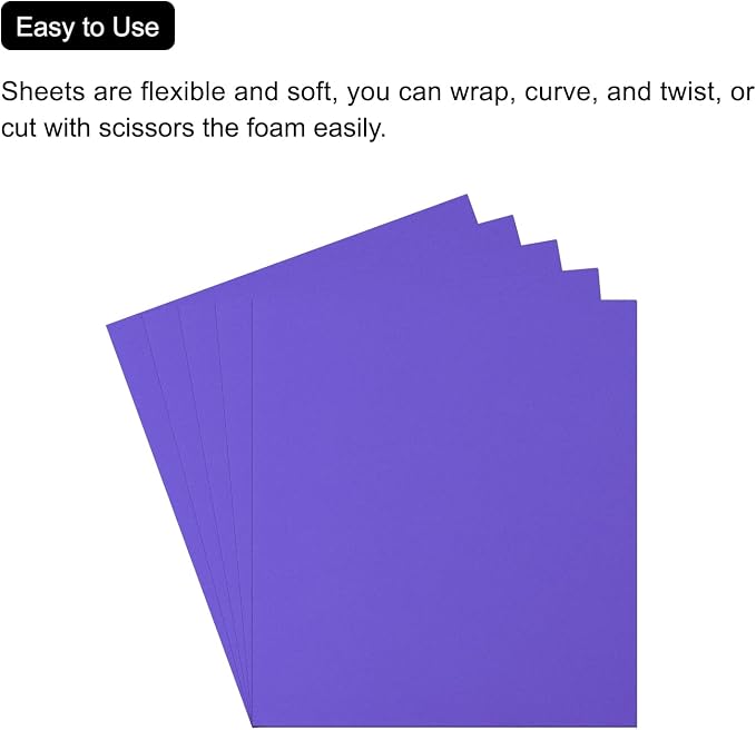 MECCANIXITY EVA Foam Sheets Dark Blue 19.7 Inch x 17.7 Inch 0.8mm Thick Crafts