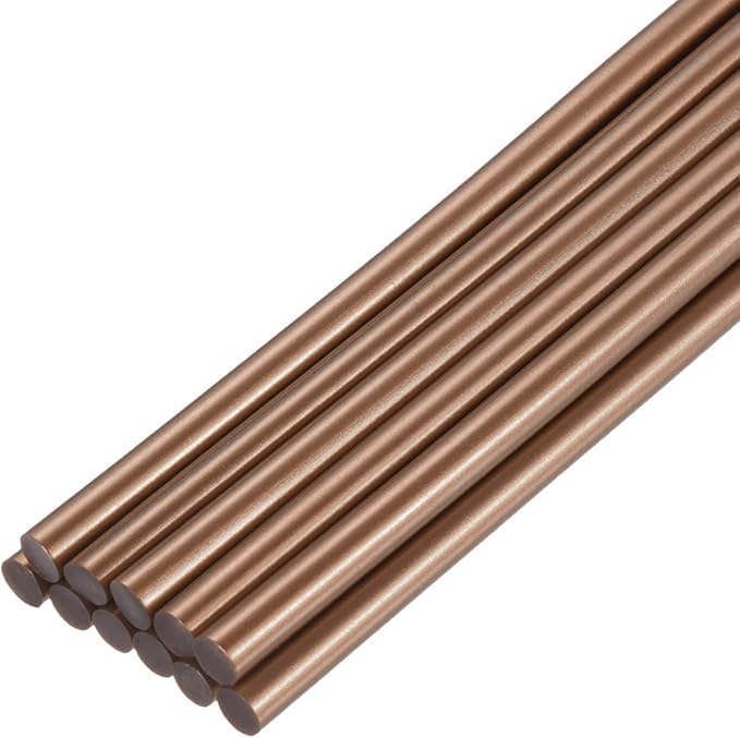 uxcell Mini Hot Glue Sticks for Glue Gun 7mm x 200mm Bronze Red 12pcs