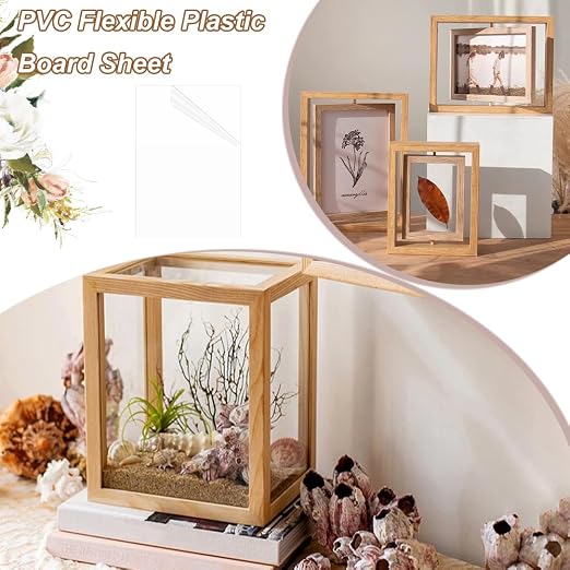AHANDMAKER 25Pcs Clear Flexible Plastic Sheet, Modeling Projects, Picture Frames