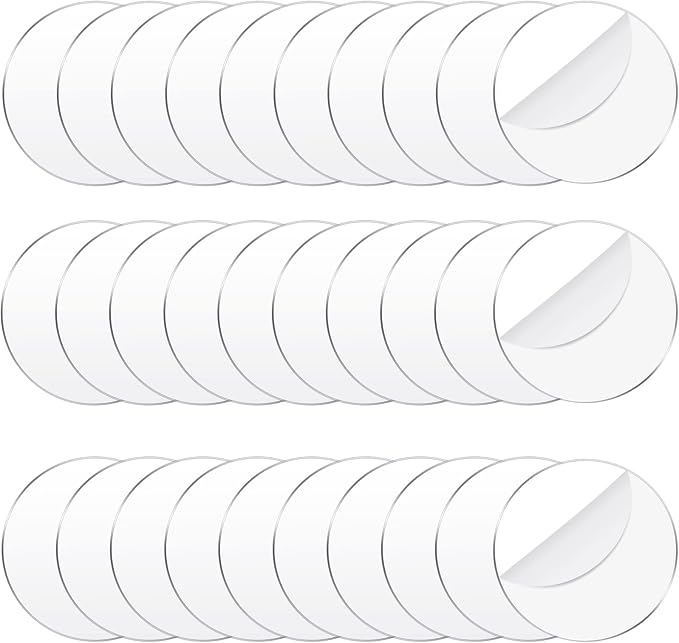 Jetec 30 Pcs 4 Inch Acrylic Circle Blanks Clear Disc Round Transparent Acrylic