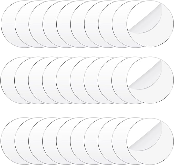 Jetec 30 Pcs 4.5 Inch Acrylic Circle Blanks Clear Disc Round Transparent
