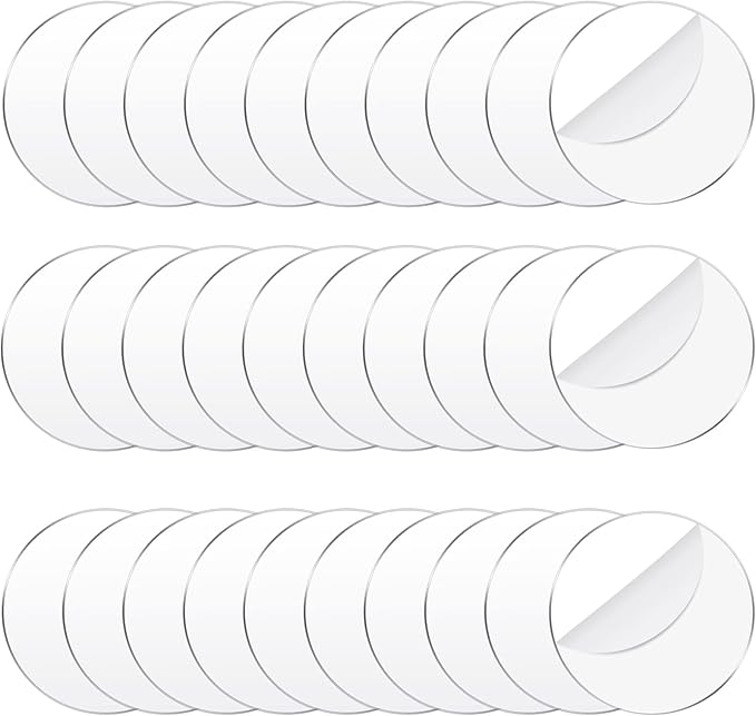 Jetec 30 Pcs 5 Inch Acrylic Circle Blanks Clear Disc Round Transparent Acrylic