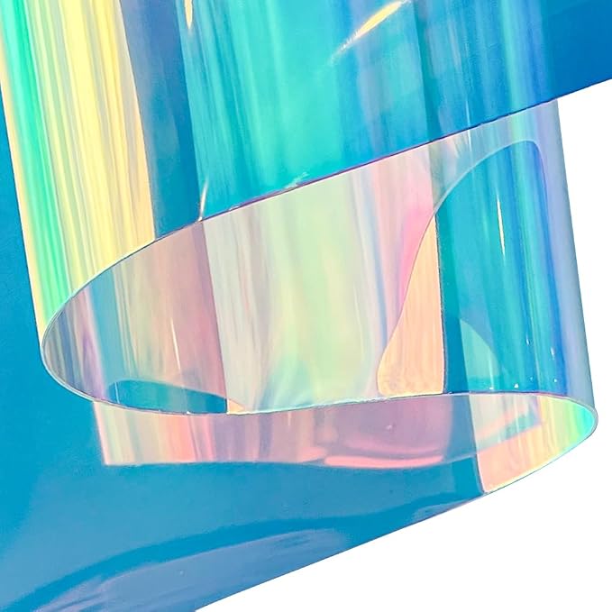 ONEART | 30 Gauge Holographic Clear Vinyl Roll, 11.8" x 54" Waterproof