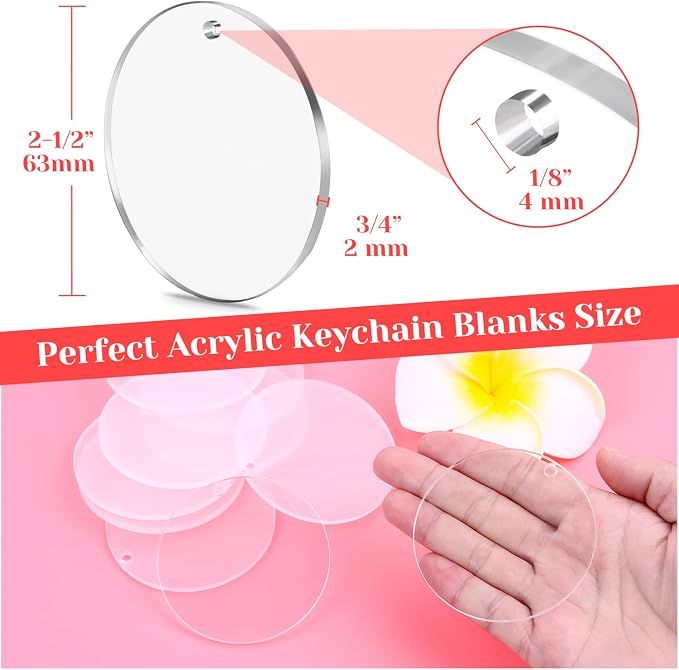 Audab Acrylic Keychain Blanks