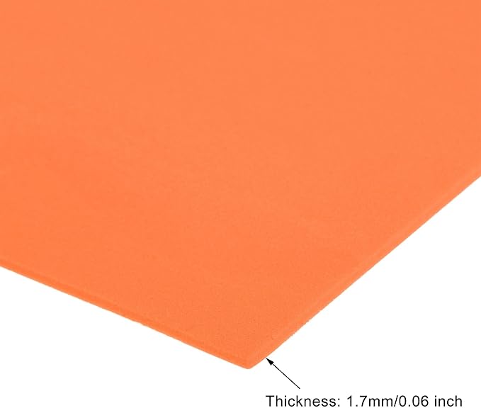 uxcell Orange EVA Foam Sheets 11 x 8 inch 1.7mm Thickness