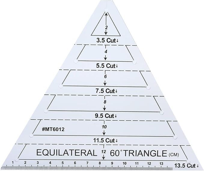 Fayelume 60 Degree Triangle Ruler, Acrylic Triangle Quilting Ruler, High
