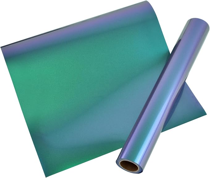 Chameleon HTV Heat Transfer Vinyl, Iron On Vinyl Purple to Green 12" x6ft |