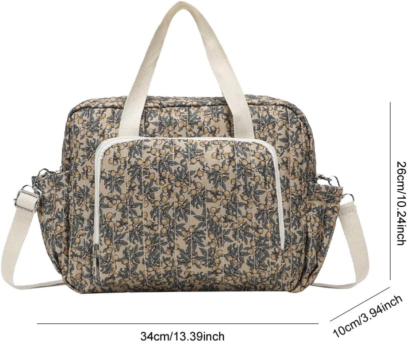 Floral Baby Diaper Bag Tote Mommy Bag Cute Cotton Diaper Bags Crossbody Baby Bags for Girl Pañaleras Para Beb
