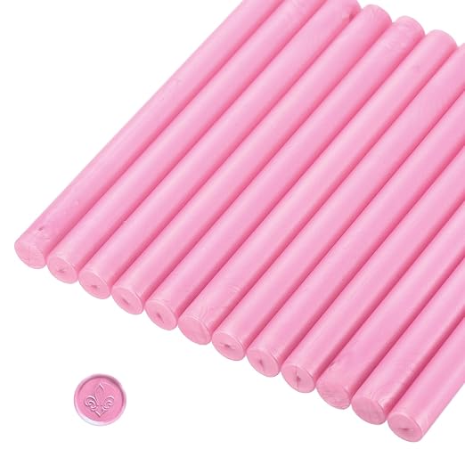 MECCANIXITY 12 Pcs Rose Cylinder Sealing Wax Stick Glue Gun Wax Seal Rod Craft