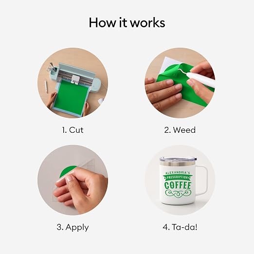 Cricut Premium Permanent Vinyl Roll, Kelly Green