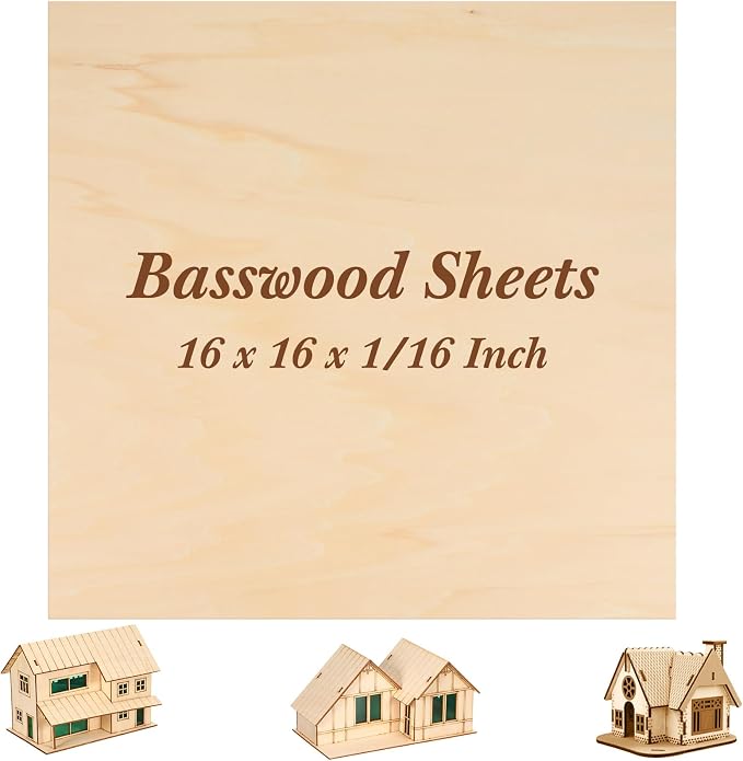 Riakrum Basswood Sheets Plywood Board Unfinished Wood Boards