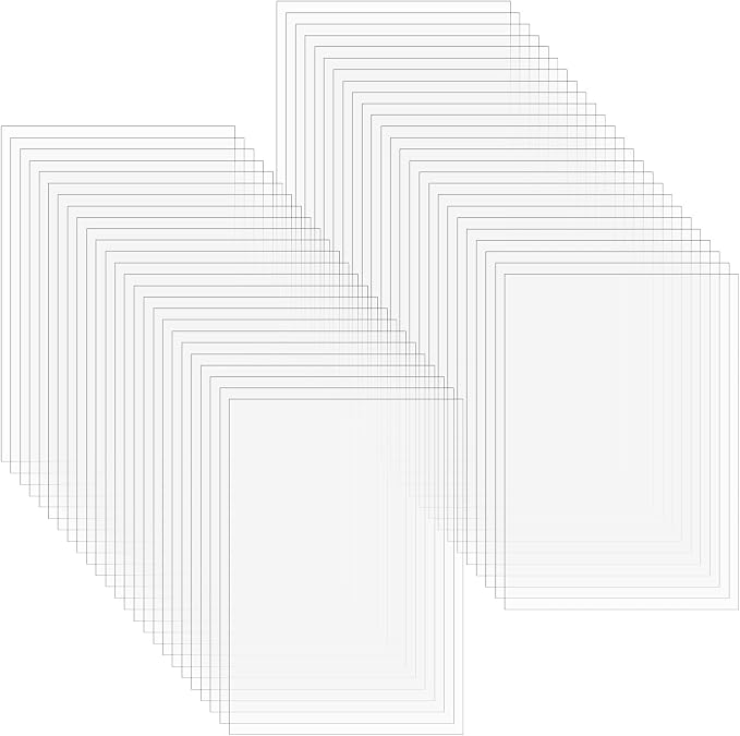 50Pcs Heat Resistant Clear Acetate Sheets, 4.3x6.3 Inch Acetate Sheets
