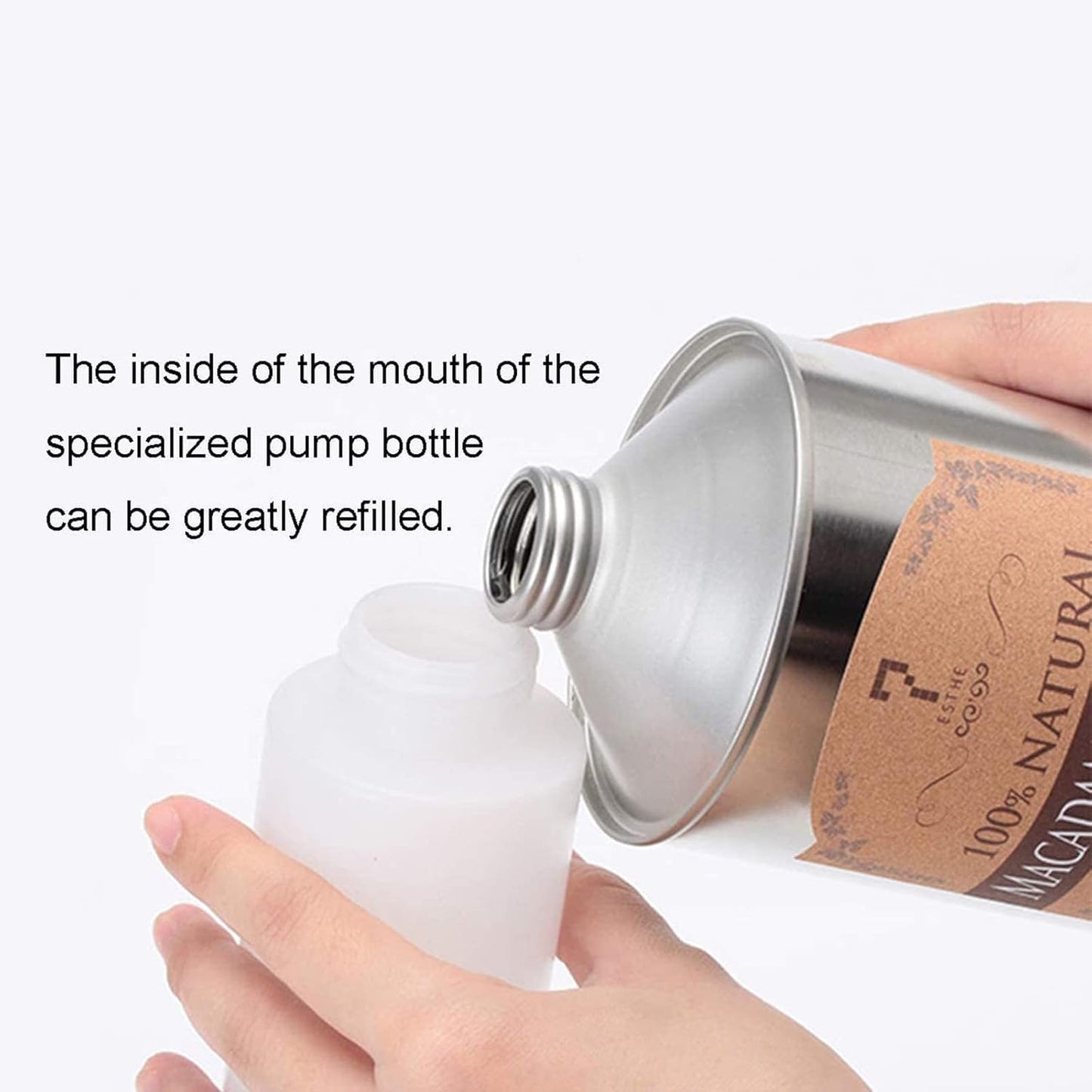 Elitzia Massage Oil Bottling 250ML Beauty Salon Use Essential Oil Bottle with Pump Spare Part ETOH843 Oil Warmer Device ET31713 (Metal Pump Bottle)