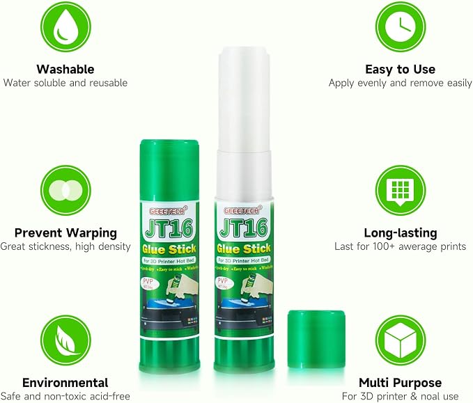 3D Printer Glue Sticks, 36 Grams Each PVP Solid Glue Sticks