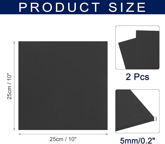 MECCANIXITY Foam Sheets Crafts 10x10 Inch 5mm EVA Craft Foam Paper Foam Sheets