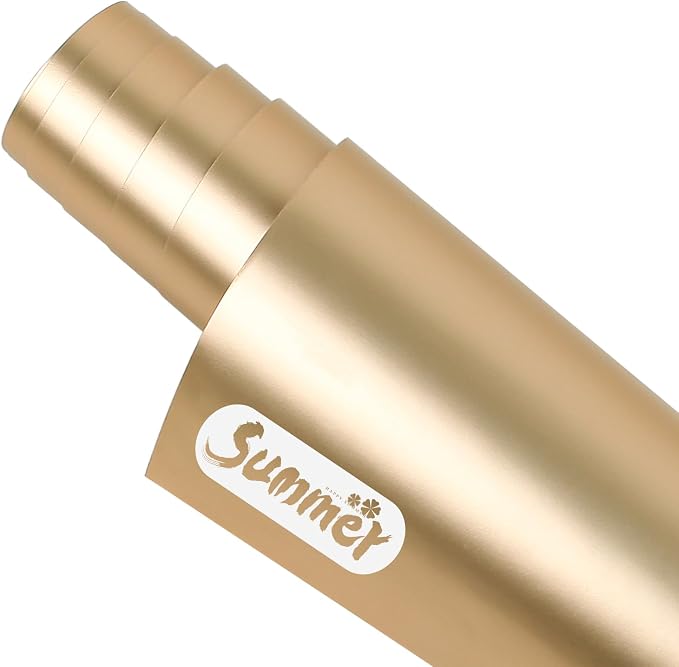 Lya Vinyl Champagne Gold Permanent Adhesive Vinyl, Party Decoration