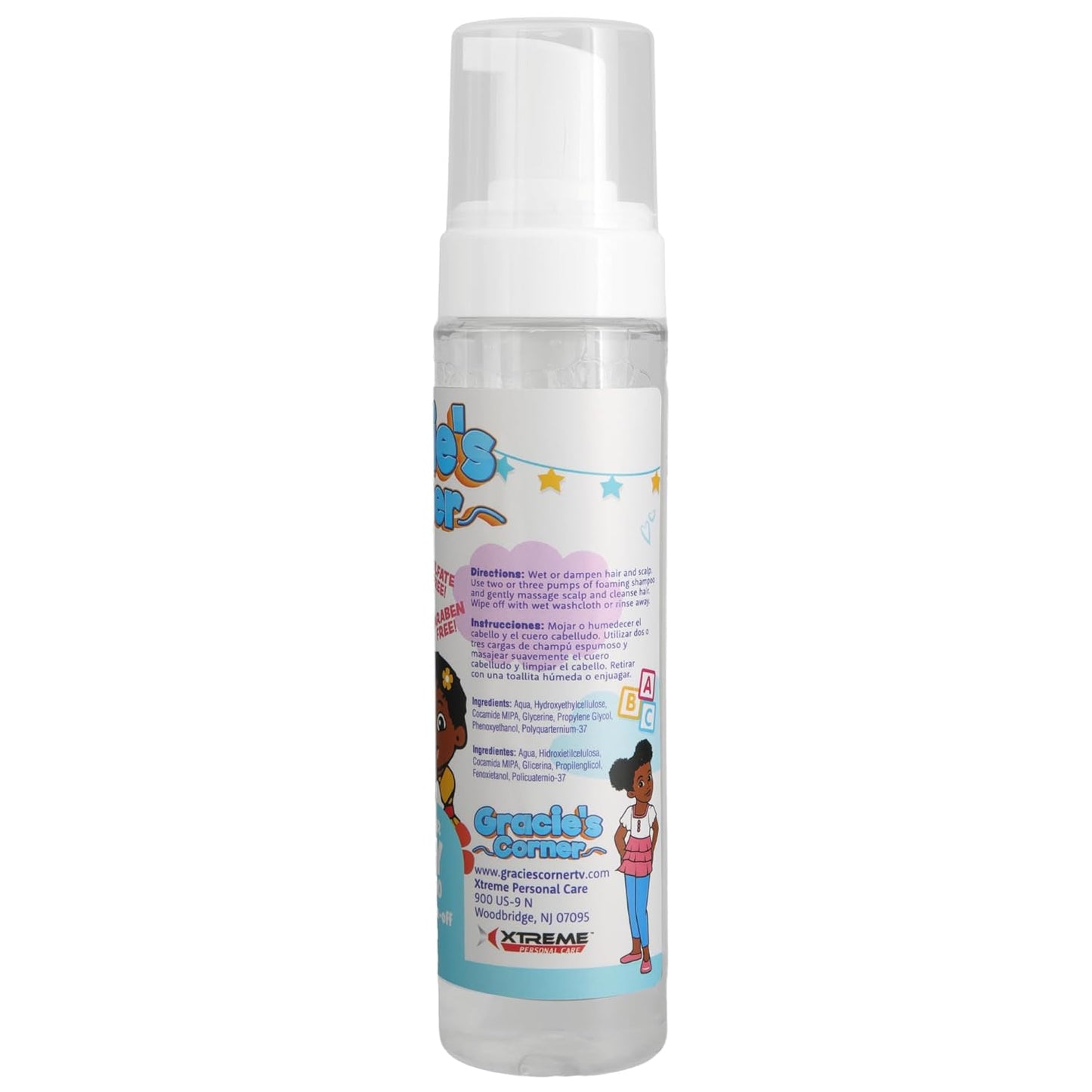 Gracie's Corner Rice Water Baby Shampoo Foaming Rinse-Off 8.5oz