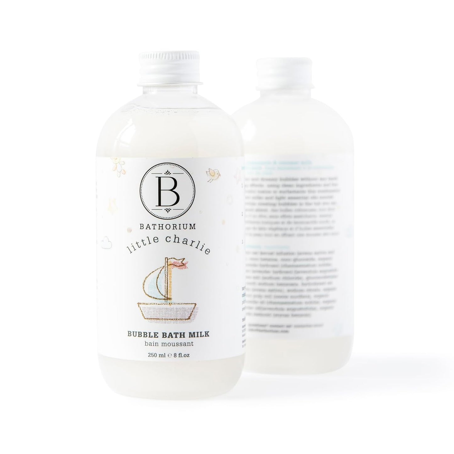 Bathorium Little Charlie Bubble Bath Milk, Gentle & Nourishing for Babies, Enriched with Coconut Milk & Oatmeal, Safe for Sensitive Skin, 8 fl.oz