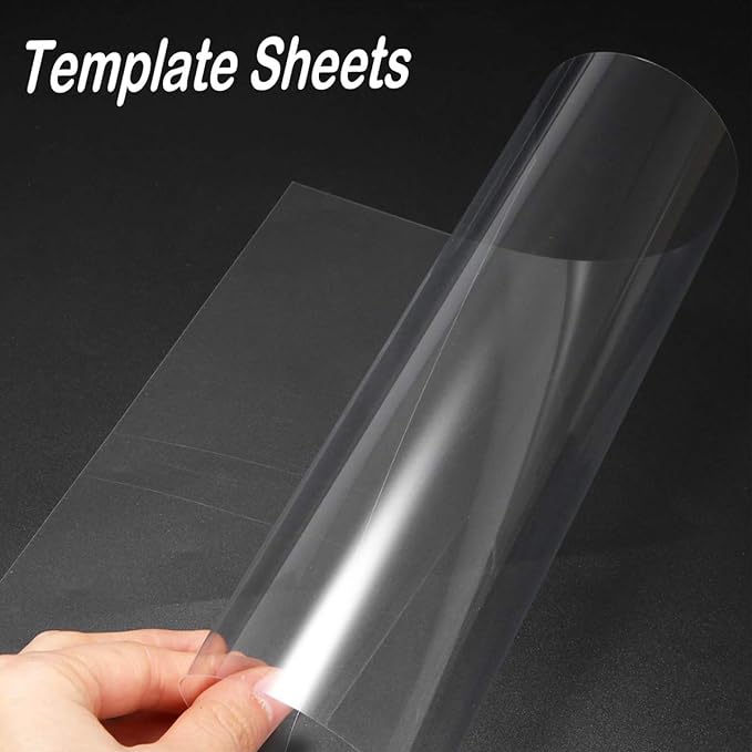 15 Pack 6 mil Blank Mylar Stencil Sheets | 12 x 12 Inch Clear Blank Plastic