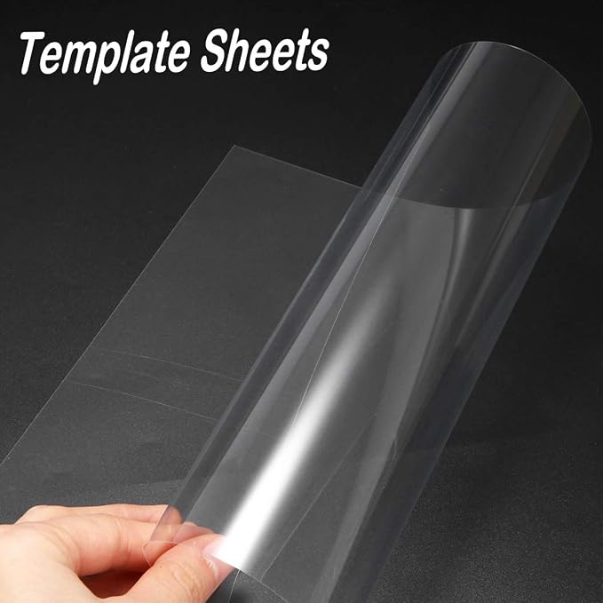 15 Pack 4 mil Blank Mylar Stencil Sheets | 12 x 12 Inch Clear Blank Plastic