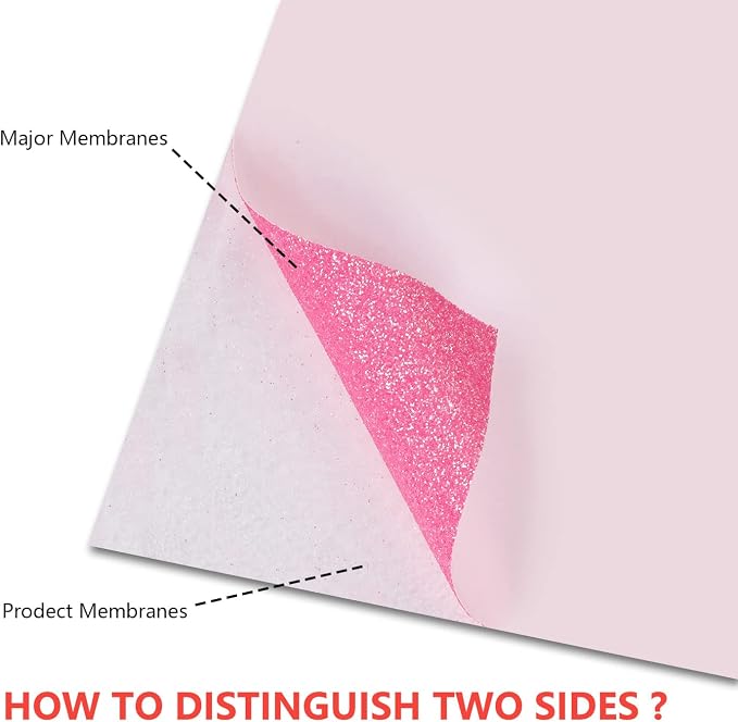 guangyintong Glow Glitter Pink Heat Transfer Vinyl HTV Rolls, HTV Vinyl