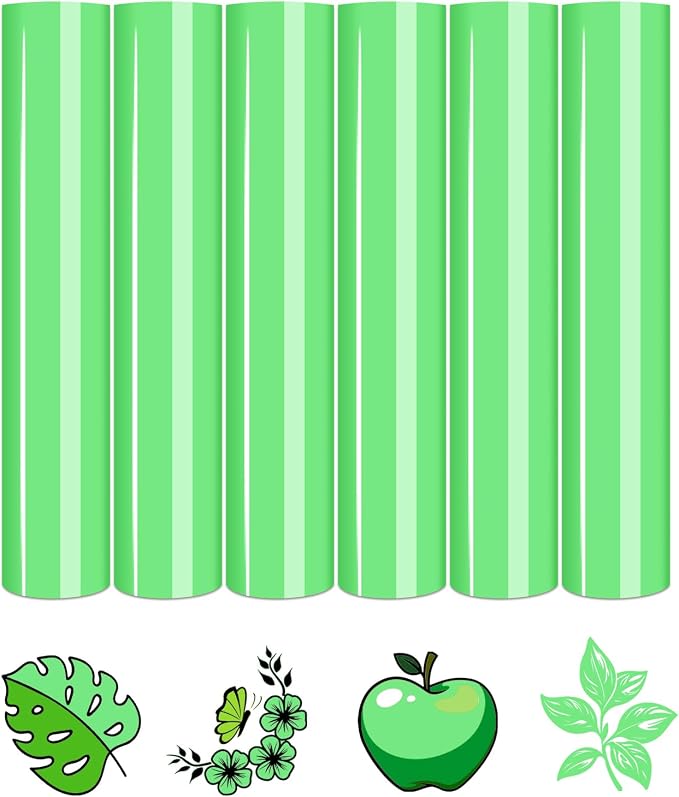 Tintnut Bouquet Green Heat Transfer Vinyl, easy cut & weed, stretch washable