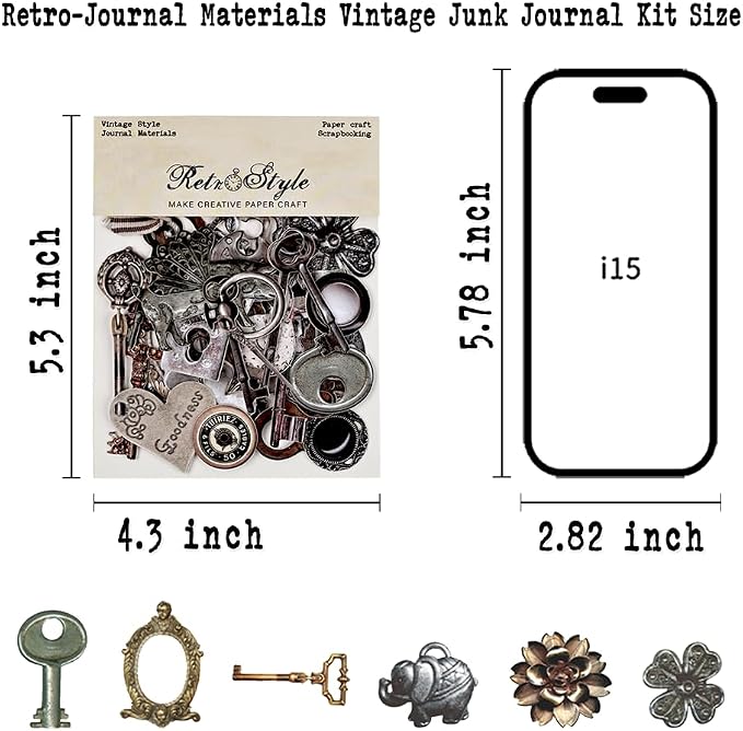 Diuhofart 2Pack Vintage Scrapbook Embellishments