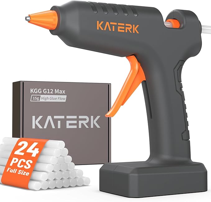 Katerk 12V Cordless Hot Glue Gun Kit