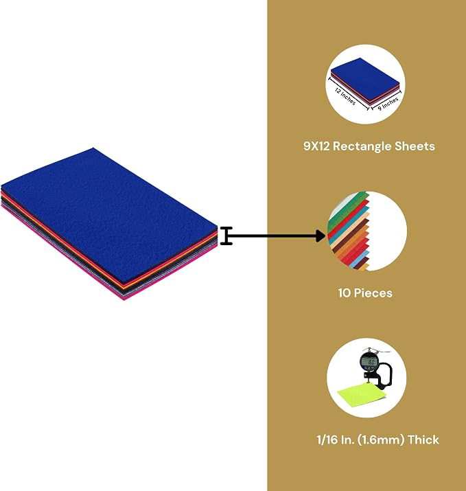 FabricLA Acrylic Felt Sheets for Crafts